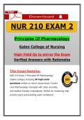 Galen NUR 210 Exam 2 &ndash; Principles of Pharmacology &lpar;2026&sol;2027&rpar; Actual Questions & Answers &vert; Updated PDF
