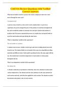 C165 OA Review Questions with Verified&NewLine;Correct Answers