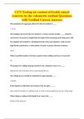 C173 Testing air content of freshly mixed&NewLine;concrete by the volumetric method Questions&NewLine;with Verified Correct Answers