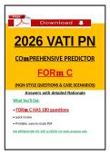 VATI PN 2026 Comprehensive Predictor Form C &ndash; NGN-Style Questions & Answers &lpar;Latest PDF&rpar;