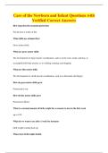 Care of the Newborn and Infant Questions with&NewLine;Verified Correct Answers