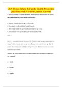 Ch 9 Wong&colon; Infant & Family Health Promotion&NewLine;Questions with Verified Correct Answers