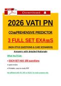 2026 VATI PN Comprehensive Predictor &ndash; 3 Full Set Exams NGN-Style Questions & Answers &lpar;Latest PDF&rpar;