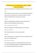 C795 Practice Test Questions with Verified&NewLine;Correct Answers