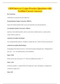 C839 Intro to Cyrpto Practice Questions with&NewLine;Verified Correct Answers