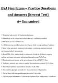 ISSA Final Exam Practice Questions and Answers&comma; Newest Test 2027&sol;2028 Exam Preparation Material