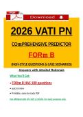 2026 VATI PN Comprehensive Predictor &ndash; Form B NGN-Style Questions & Answers &lpar;Latest PDF&rpar;