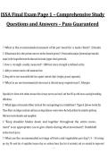 ISSA Final Exam Page 1 Comprehensive Study Questions and Answers&comma; 2027&sol;2028 Exam Preparation Material