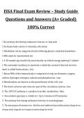 ISSA Final Exam Review Study Guide Questions and Answers&comma; 2027&sol;2028 Exam Preparation Material