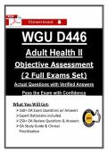 D446 Objective Assessment &ndash; WGU Adult Health II OA &lpar;2026&rpar; Actual Questions & Study Guide &vert; Guarantee Pass