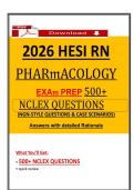 2026 HESI RN &ndash; Pharmacology Exam Prep 500&plus; NCLEX Questions & Answers &lpar;Latest PDF&rpar;