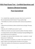 ISSA Final Exam Test Certified Questions and Answers&comma; Newest Version 2027&sol;2028 Exam Preparation Material