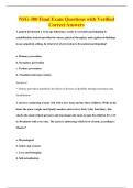 NSG-300 Final Exam Questions with Verified&NewLine;Correct Answers