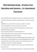 ISSA Nutrition Exam Practice Test Questions and Answers&comma; 2027&sol;2028 Exam Preparation Material