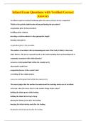 Infant Exam Questions with Verified Correct&NewLine;Answers