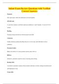 Infant Exam Review Questions with Verified&NewLine;Correct Answers