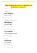 infant &lpar;1 months to 1 year&rpar; ATI Questions with&NewLine;Verified Correct Answers