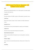 GRE General Test Review Questions with&NewLine;Verified Correct Answers