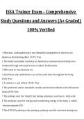 Package deal for ISSA Exam Review Practice Questions and Answers&comma; Latest Revised 2027&sol;2028 Exam Preparation Material