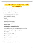 NUR 378 Final Exam Questions with Verified&NewLine;Correct Answers