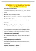 NUR 378 MOD 1-13 Final Exam Questions&NewLine;with Verified Correct Answers