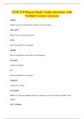 NUR 378 Pharm Study Guide Questions with&NewLine;Verified Correct Answers