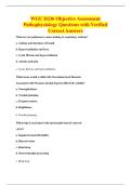 WGU D236 Objective Assessment&NewLine;Pathophysiology Questions with Verified&NewLine;Correct Answers