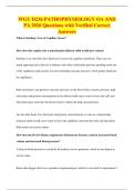 WGU D236 PATHOPHYSIOLOGY OA AND&NewLine;PA 2026 Questions with Verified Correct&NewLine;Answers
