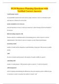 PGM Business Planning Questions with&NewLine;Verified Correct Answers