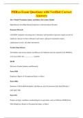 PHRca Exam Questions with Verified Correct&NewLine;Answers