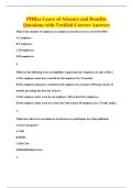 PHRca Leave of Absence and Benefits&NewLine;Questions with Verified Correct Answers