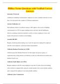 PHRca Terms Questions with Verified Correct&NewLine;Answers