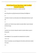 PGM Final Exam Questions with Verified&NewLine;Correct Answers