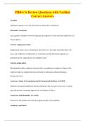 PHR-CA Review Questions with Verified&NewLine;Correct Answers