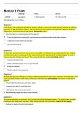 NUR 2811 Capstone Module 9 Exam &vert; Questions&comma; Answers & Rationales &vert; International College of Health Sciences &vert; 2026&sol;2027