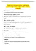 State board of cosmetology and barber&NewLine;examiners Questions with Verified Correct&NewLine;Answers