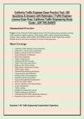 California Traffic Engineer Exam Practice Test &vert; 250 &NewLine;Questions & Answers with Rationales &vert; Traffic Engineer &NewLine;License Exam Prep &vert; California Traffic Engineering Study &NewLine;Guide &vert; JUST RELEASED 