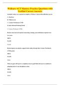 Wellcare ACT Mastery Practice Questions with&NewLine;Verified Correct Answers