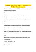 Wellcare ACT Mastery Review Questions with&NewLine;Verified Correct Answers