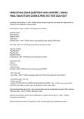 NR462 FINAL EXAM QUESTIONS AND ANSWERS &vert; NR462 FINAL EXAM STUDY GUIDE & PRACTICE TEST 2026&sol;2027