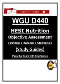 WGU D440 Nutrition OA Exam Study Guides &lpar;2026&rpar; &vert; Victoria&comma; Kareem & Stephanie Guide &vert; Guarantee Pass