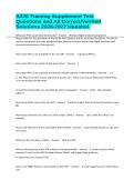 A220 Training Supplement Test Questions and All Correct&sol;Verified Solutions 2026-2027 Updated&period;