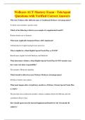 Wellcare ACT Mastery Exam - TeleAgent&NewLine;Questions with Verified Correct Answers