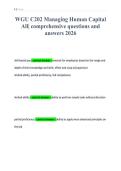 WGU C202 Managing Human Capital&NewLine;All&vert; comprehensive questions and&NewLine;answers 2026