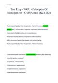 Test Prep - WGU - Principles Of&NewLine;Management - C483&vert;Actual Q&A 2026