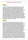 NSG-320 Final Exam Questions and Answers
