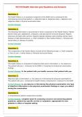 NU 518 Health interview quiz Questions and Answers