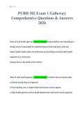 PUBH 302 Exam 1 Galloway&vert;&NewLine;Comprehensive Questions & Answers&NewLine;2026