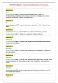 NU373 Final Exam - New Content Questions and Answers