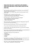 NR462 MED SURG EXAM 1 QUESTIONS AND ANSWERS &vert; NR462 MED SURG EXAM 1 STUDY GUIDE & PRACTICE TEST 2026&sol;2027